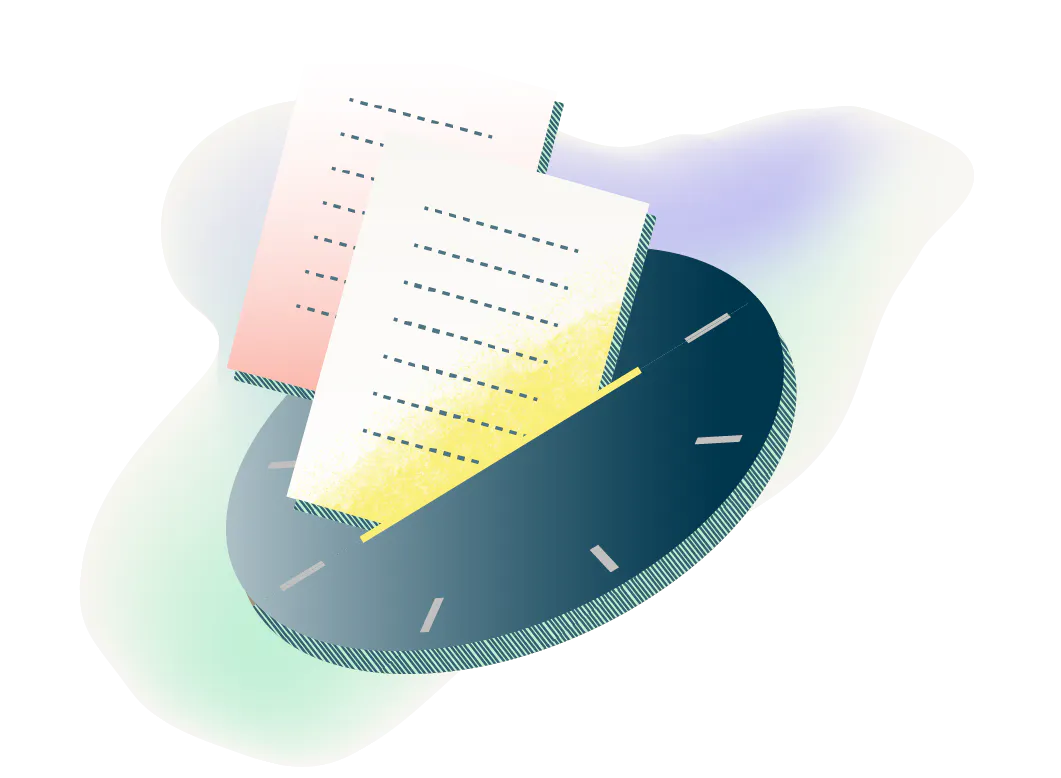 A picture of a clock with a piece of paper on it.