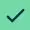 A green checkmark on a green background.