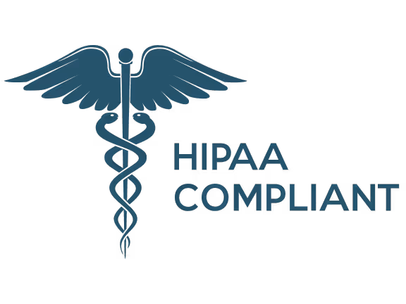A logo for HIPAA Compliant.